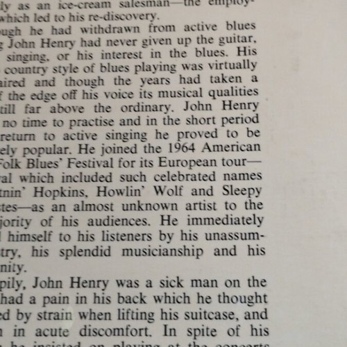 John Henry Barbee Portrait In Blues Vol.9 LP album σαν καινούργιο