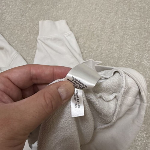 Lacoste cotton hoodie white XXL size
