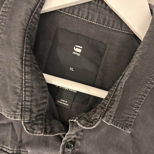 Ανδρικό πουκάμισο G-Star Raw XL μεταχειρισμένο, μαύρο και γκρι