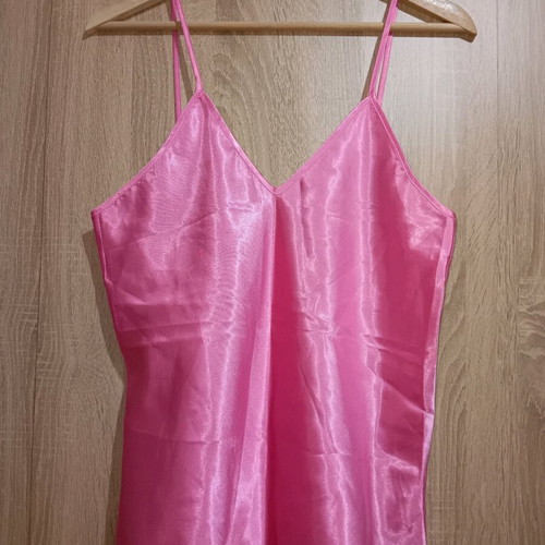 Women's satin pajama set size L pink like new