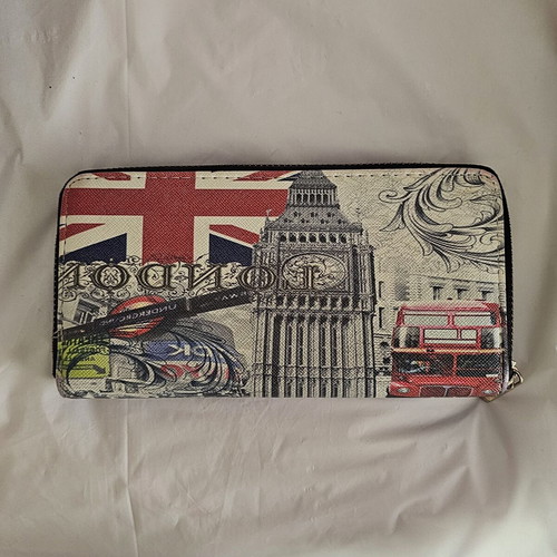 Wallet with English flag design