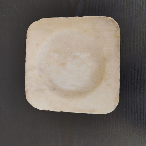 Marble ashtray used, whole piece 2 kg