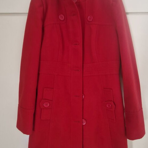 Women's red coat like new, size S