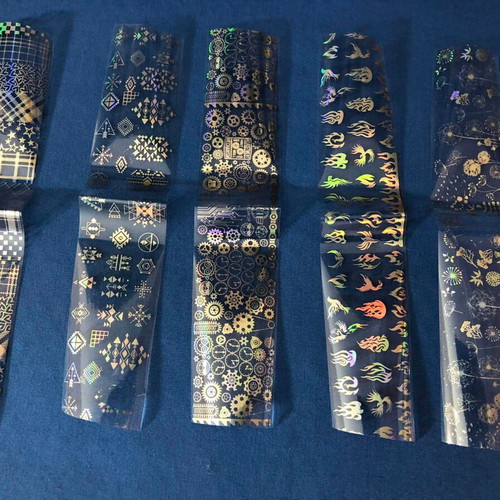 Aurora Glass holographic nail stickers pack of 5 new