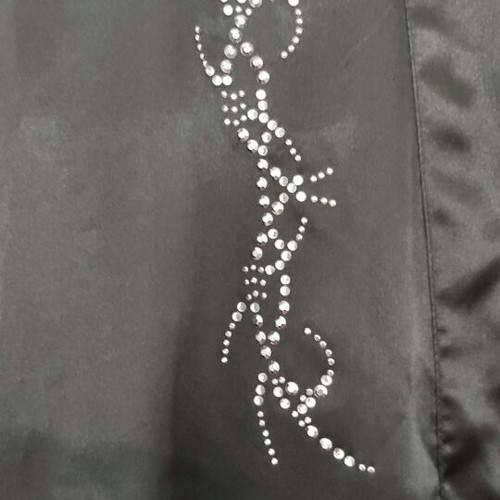 Nightdress set size XL and robe size L black, new with strass