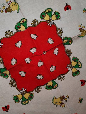 Easter scarf retro used