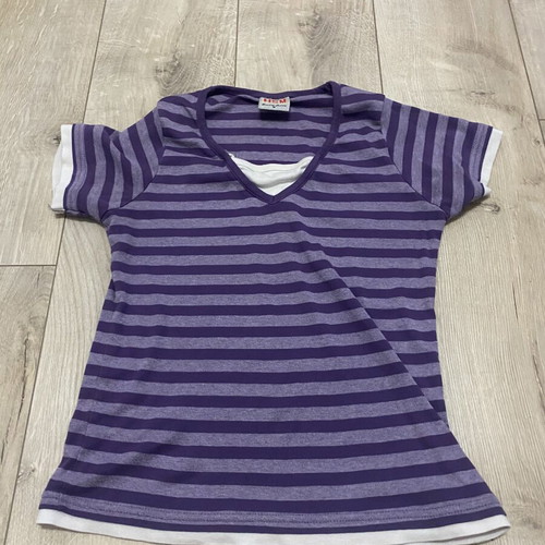 Vintage shirt with purple stripes