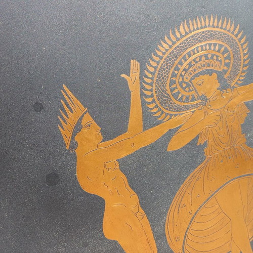 Chalcography used 33x38cm with design from 5th century vase