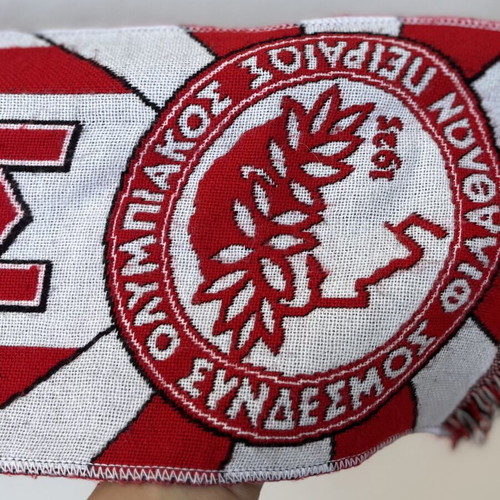 Authentic Olympiakos knitted scarf, official product PAE