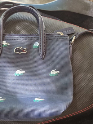 Lacoste Croc Print Mini Cross- χειρός τσάντα μεταχειρισμένη, μπλε