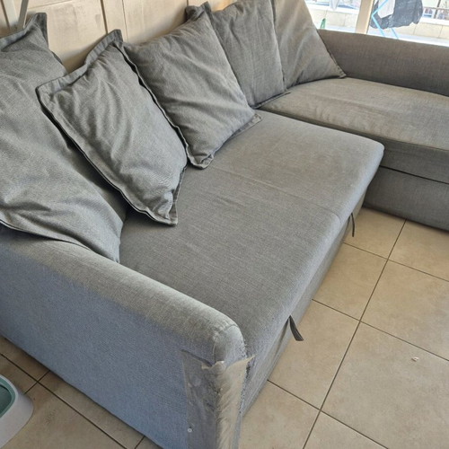IKEA HOLMSUND corner sofa bed used with storage and washable covers