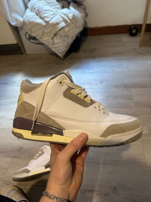 Jordan 3 A Ma Maniere sneakers in good condition, size 45, beige