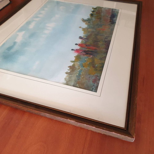 Painting by Vasilis Mavrogiannis used with minor frame damage
