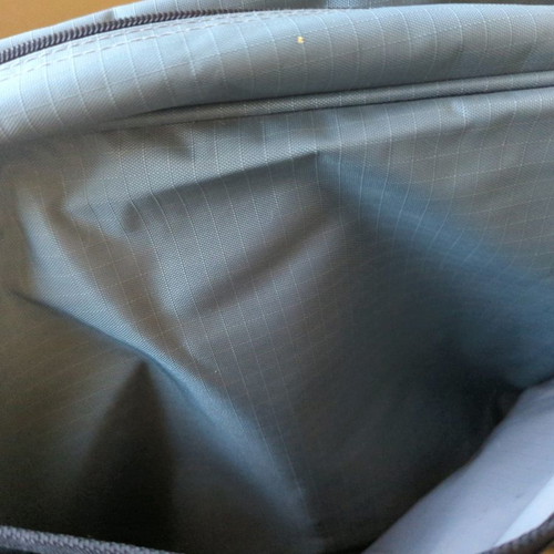 Laptop bag grey new, with strap and multiple compartments