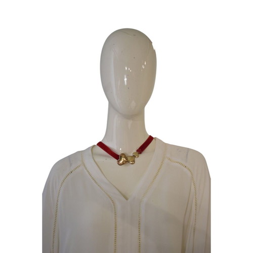 Louis Vuitton Sweet Monogram Red Velvet Choker necklace like new