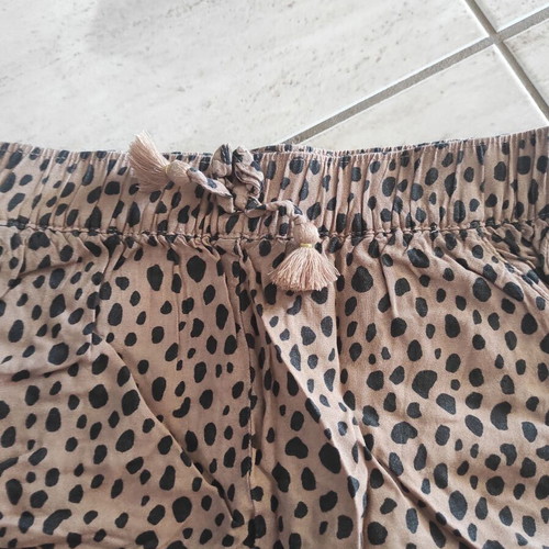 Girls' Leopard Print Pants H&M new, size 6-7 years, brown