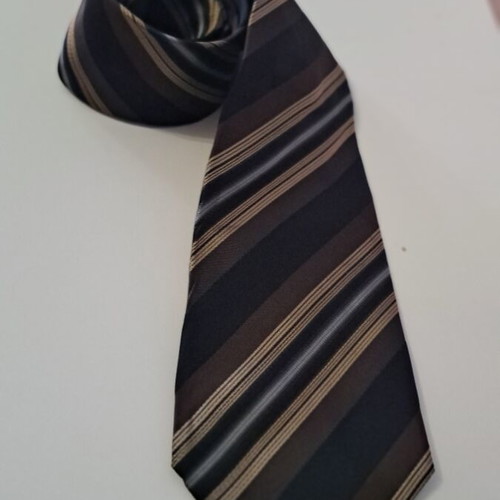 Napoleone silk tie brown striped like new