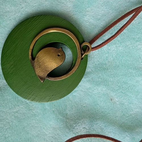 Neck decoration like new, boho style, wood and metal