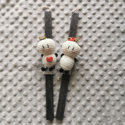 Bigli Migli candle set made to order with crocheted cotton keychains