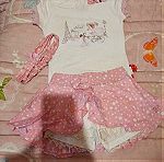  Mini Raxevsky Σετ φούστα μπλούζα κορδέλα 4 ετών