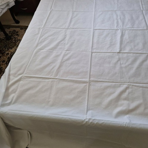 Bed sheets set of 3 for double bed, white, like new