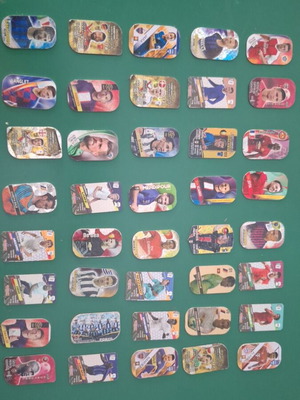 Football player tags used, pack of 40, various teams and levels