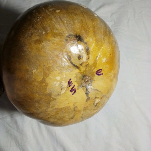 Large pumpkin vintage hand-painted dried used