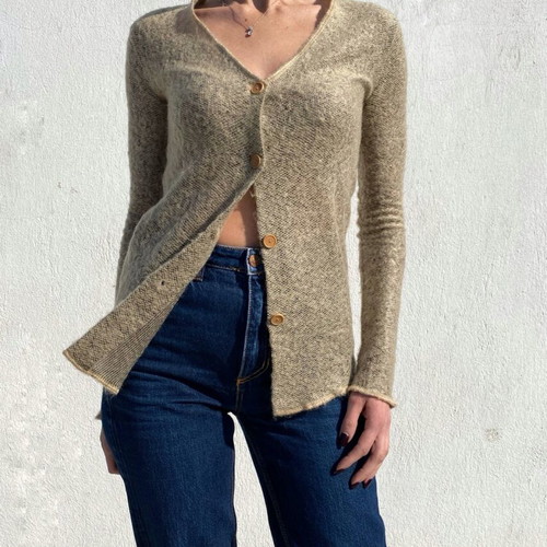 Max & Co knitted cardigan used, size S, beige gold