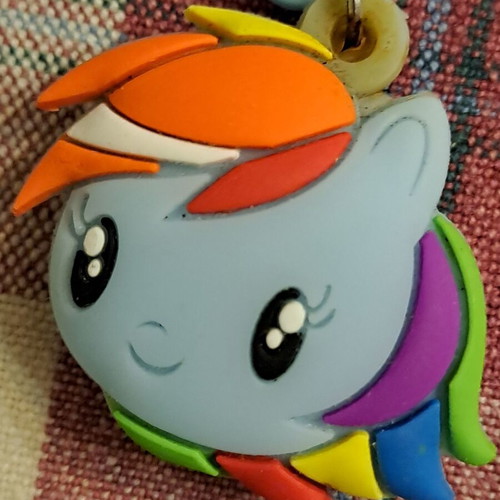 Rainbow Dash My Little Pony keychain used rubber