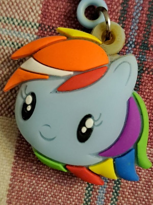 Rainbow Dash My Little Pony keychain used rubber