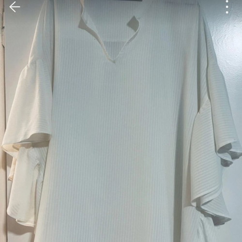 Mat Fashion plus size blouse, white, L/XL