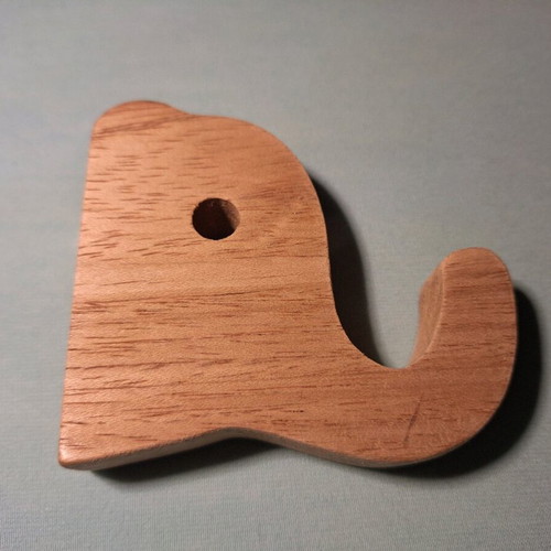 Wooden animal-shaped wall hooks new, elephant and rhinoceros