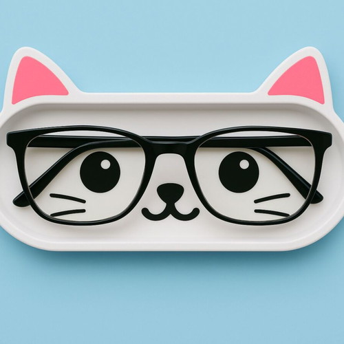 Cute Cat Glasses Case made-to-order