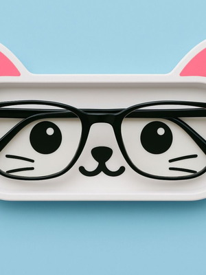 Cute Cat Glasses Case made-to-order
