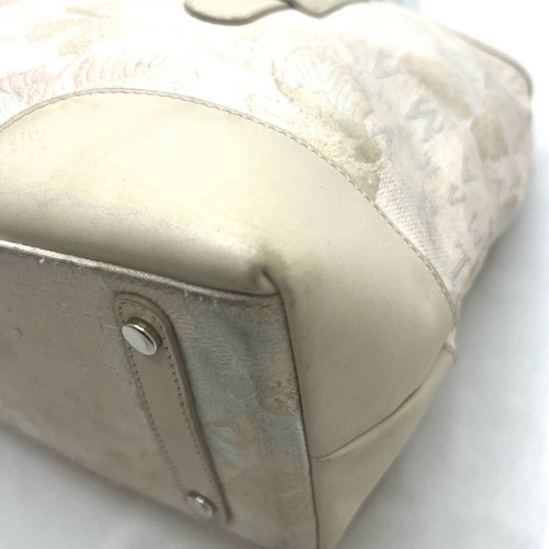 Lamarthe beige cloth/leather handbag used