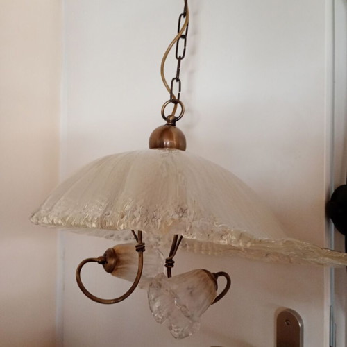 Crystal ceiling light used, 57 x 35 cm