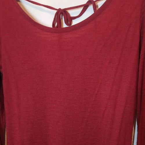 Long-sleeve burgundy blouse like new, size S