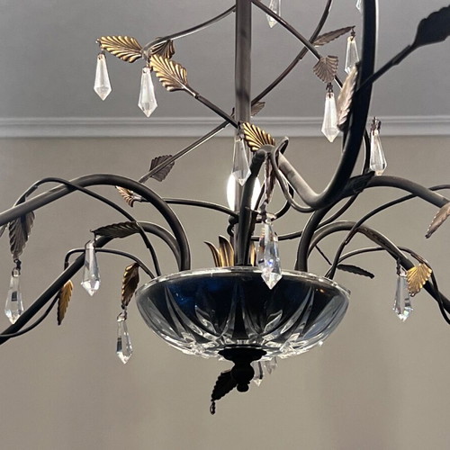 Chandelier lighting used with Swarovski crystals and 6 bulbs