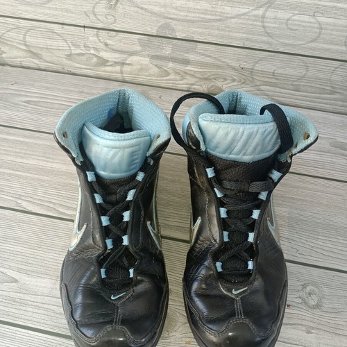 Nike Air leather sneakers size 37.5, black and blue