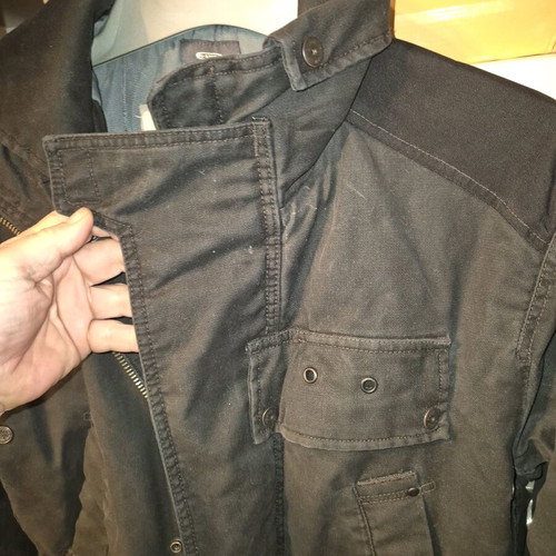 Men's jacket XL used, canvas fabric, black/dark gray