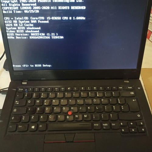 Lenovo Thinkpad L490 Laptop i5-8365u 8GB RAM 256 nvme like new