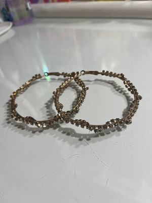 Earrings large hoops like new, gold and silver