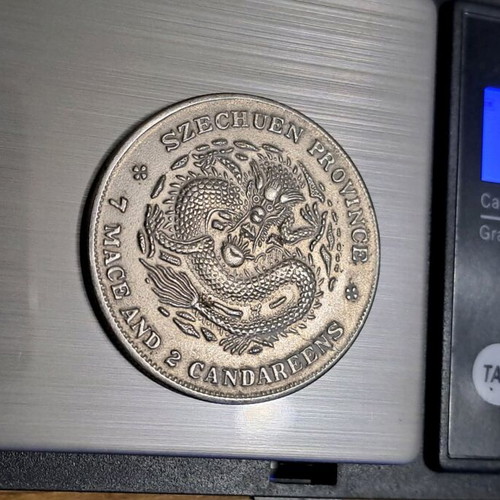 Chinese yuan 1901 used, faithful replica