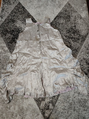 Silver dress Pom Pom used, children's fashion