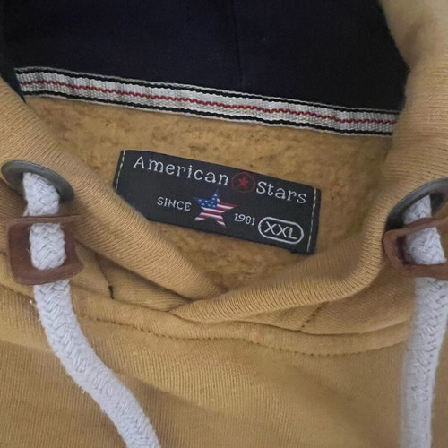 Hoodie fleece sweatshirt American Star with hood unisex size XXL like new orange