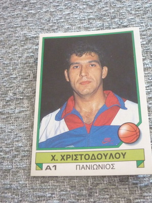 Αυτοκόλλητο Χ. Χριστοδούλου Πανιώνιος Panini Ελληνικό μπάσκετ 1991 καινούργιο