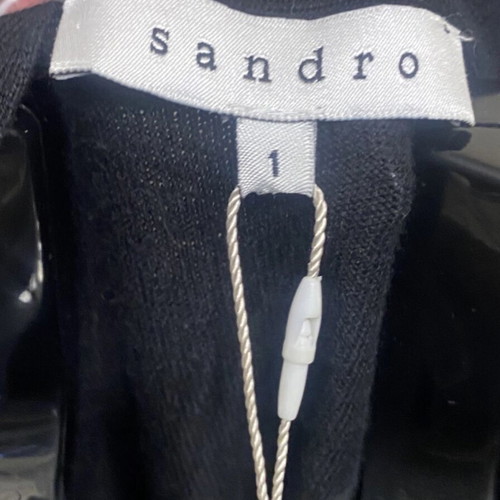 Sandro vest new, classic with 100% silk sleeves, black