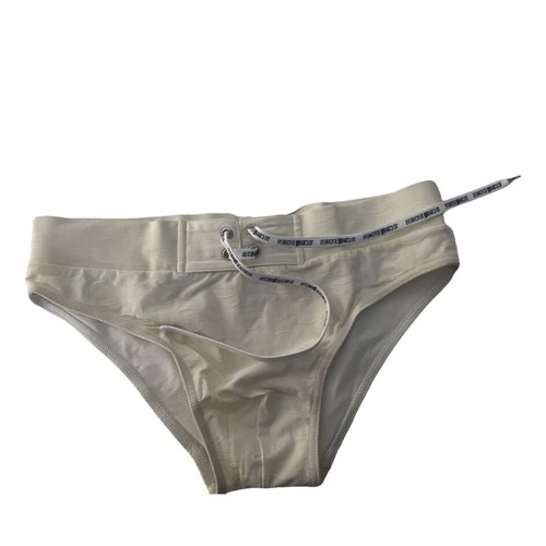 Just Cavalli men's swimwear M new, white, elastic fabric with logo