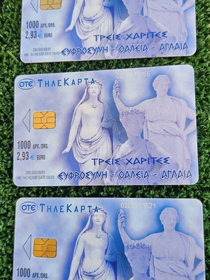 Collectible phone cards The 3 Charites like new