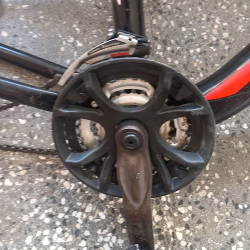 Aluminum bicycle frame with parts like new
